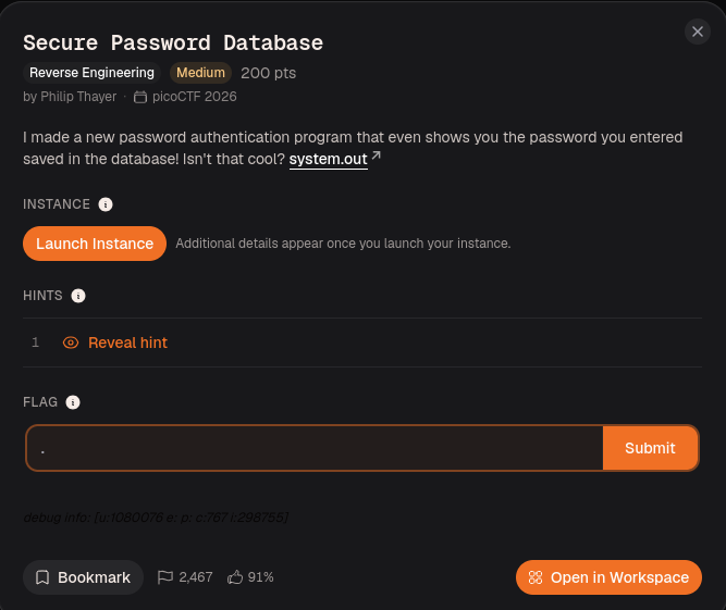 Secure Password Database